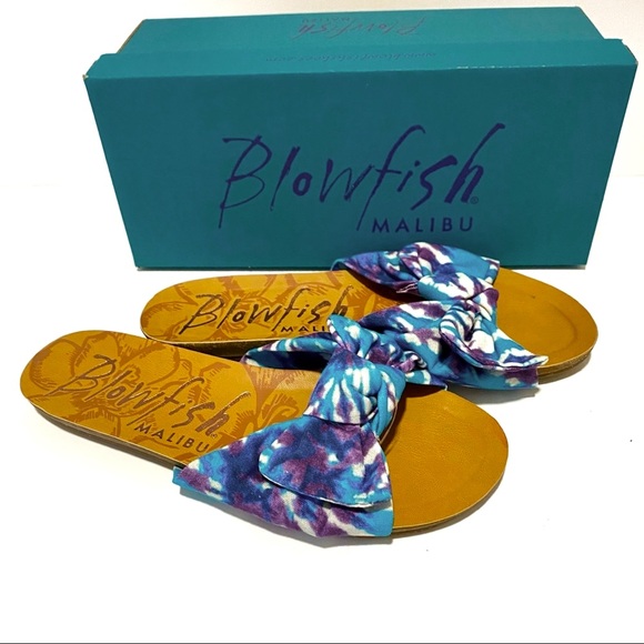 Blowfish Ginah Turq Dye Pop Slide Sandals - NWT - Picture 15 of 16